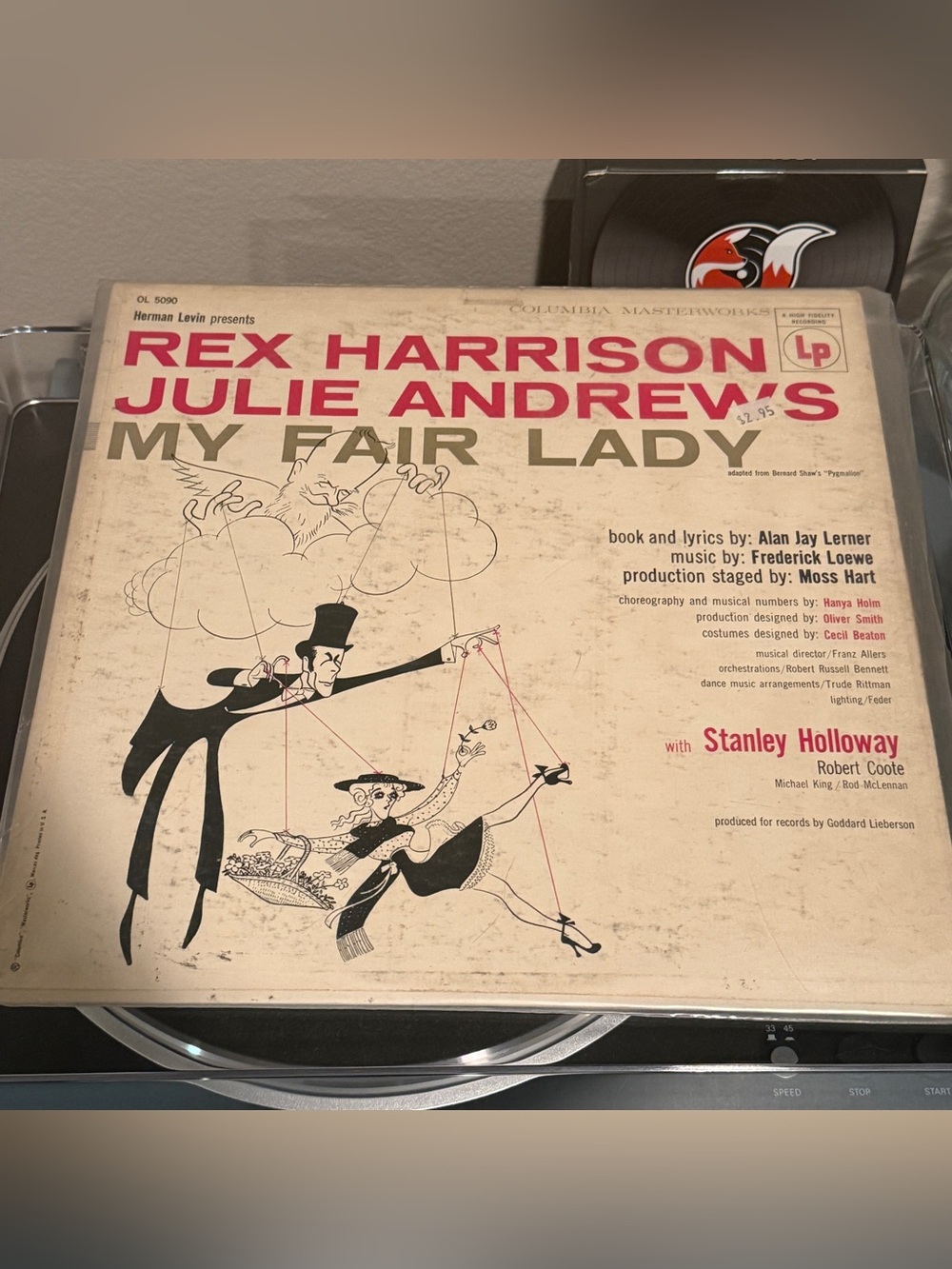 original 1956 My Fair Lady Broadway Cast Recording vinyl LP on Columbia
